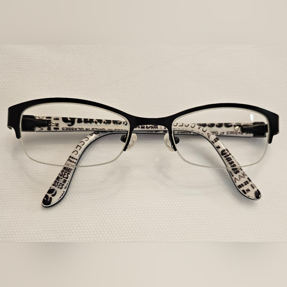 Kate Spade Aderyn Black Semi Rimless Eyeglasses